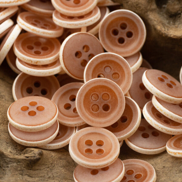 Matte Frosted Urea Buttons Hawaiian Round 20Pcs