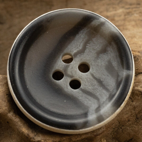 Vintage Burnt-Edge Black-Gray Textured Urea Buttons 30 Pack - Image 5