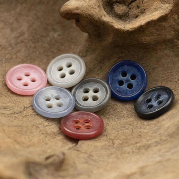 Round Urea Buttons for Men Women Business Shirts - 70 Pack - Image 2