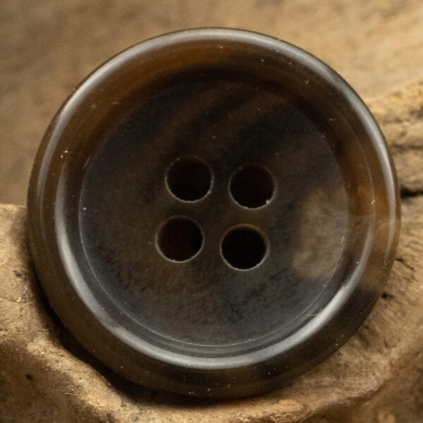 Burnt-Edge Dark Brown Urea Buttons for Woolen Coats 30 Pack - Image 4