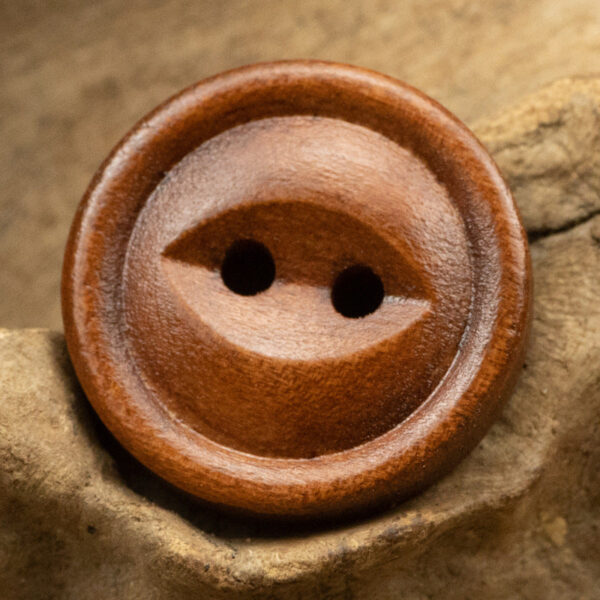 Cat's Eye Red Brown Wooden Buttons for Cotton and Linen Clothing - 50pcs