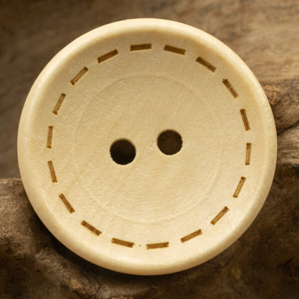 Two-Hole Dotted Wood Buttons Bowl-Shaped 50 Pack