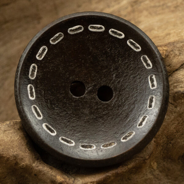 Two-Hole Dotted Wood Buttons Bowl-Shaped 50 Pack