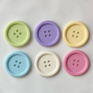 30mm Candy Color Round 4-Hole Craft Buttons 60 Pack