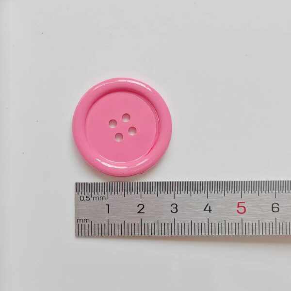 30mm Glossy Candy-Colored Plastic Craft Buttons 40 Pack - Image 2