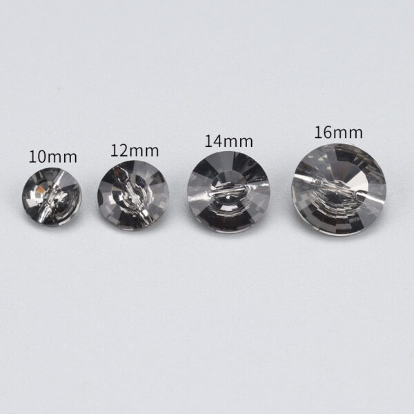 Elegant Glass Crystal Buttons for Chiffon Shirts,6pcs