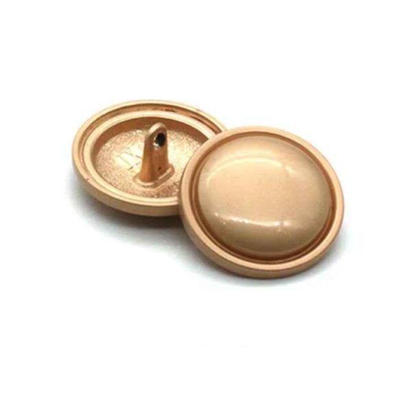 1 Inch Round Thin Edge Metal Shank Buttons for Sewing 20pcs