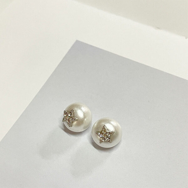 10mm Black White Resin Shirt Buttons with Metal Shanks Star Pattern and Rhinestone 20pcs - Image 3