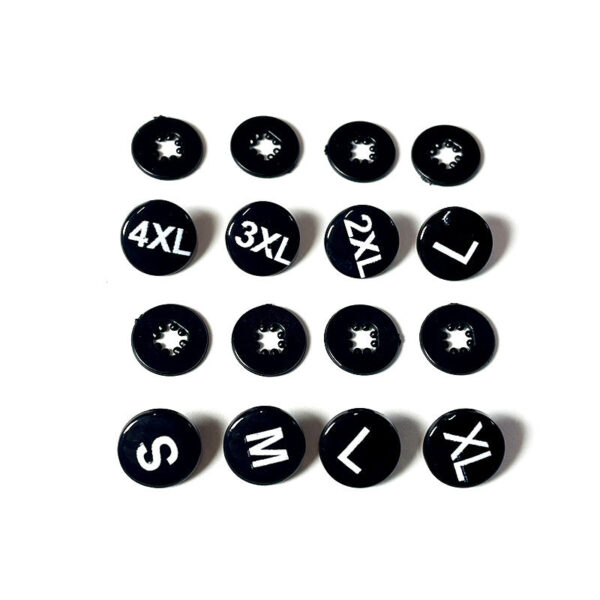 Black White Orange Round Plastic 2in1 Clothing Size Snap Buttons 990 Pack(F-6XL) - Image 2