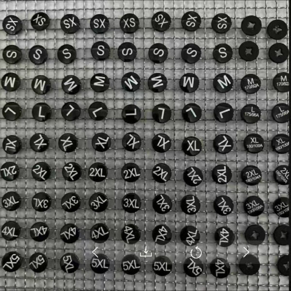 Black White Orange Round Plastic 2in1 Clothing Size Snap Buttons 990 Pack(F-6XL) - Image 3