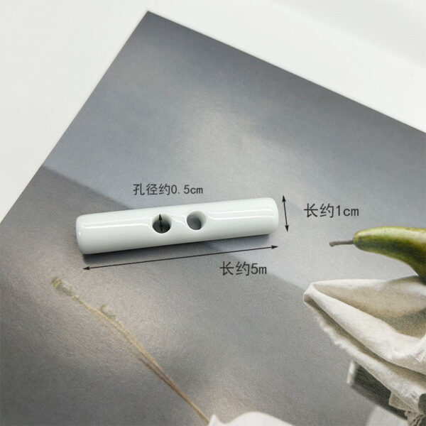 50mm White Black Olive Green Long Cylindrical Resin Toggle Buttons for Coat 20pcs - Image 3