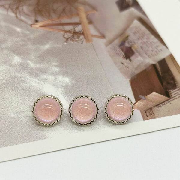 11.5mm Acrylic Sunflower Colorful Glittery Buttons for Shirts Sweaters 60pcs - Image 2