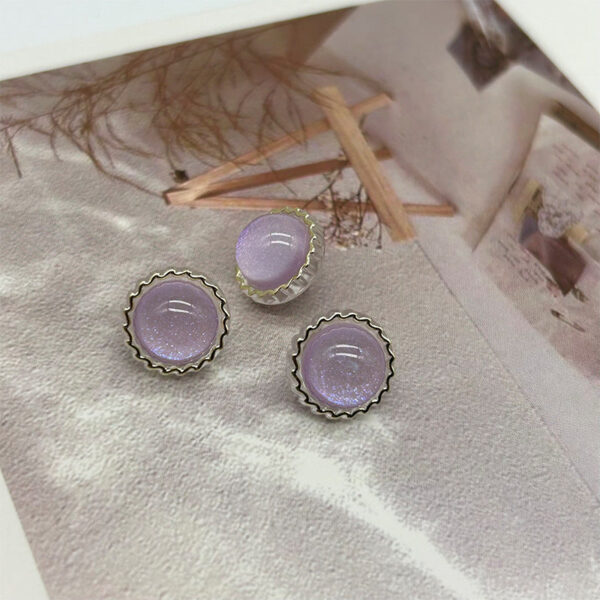 11.5mm Acrylic Sunflower Colorful Glittery Buttons for Shirts Sweaters 60pcs - Image 4
