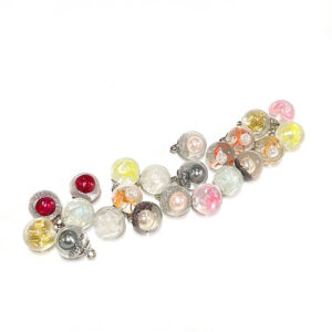 10mm Chinese Palace Style Pearl and Gold Foil Buttons for Cheongsam 50pcs
