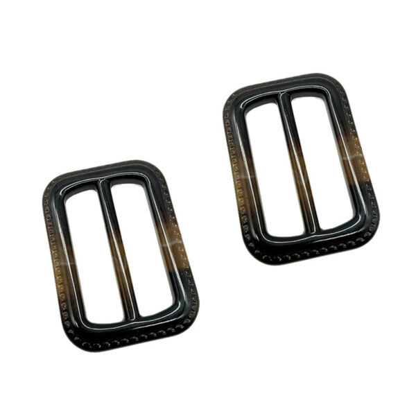 40mm Black and Brown Resin D-ring Buckles for Coat Bag100pcs - Image 2