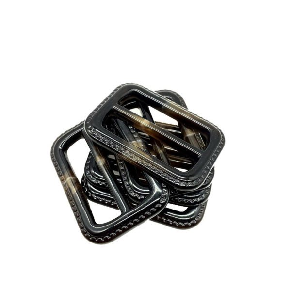 40mm Black and Brown Resin D-ring Buckles for Coat Bag100pcs - Image 3