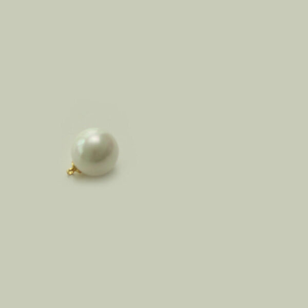 10/12/14/16mm Round Oblate Chinese White Pearl Buttons with Metal Shank 50pcs - Image 4