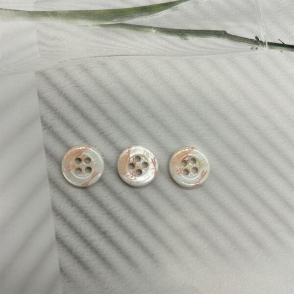 11.5mm Ethnic Style Vintage Round Colorful Dotted Pearl Shell Buttons 30pcs - Image 6