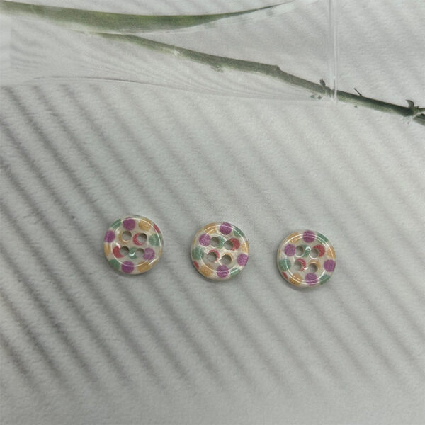 11.5mm Ethnic Style Vintage Round Colorful Dotted Pearl Shell Buttons 30pcs - Image 10