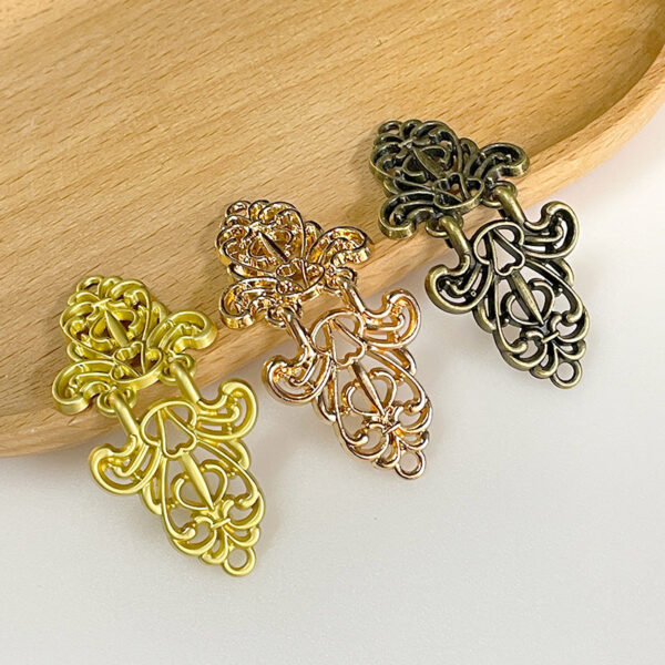 Vintage Chinese Style Metal Frog Buttons for Hanfu 14 Pack(7 Styles) - Image 2