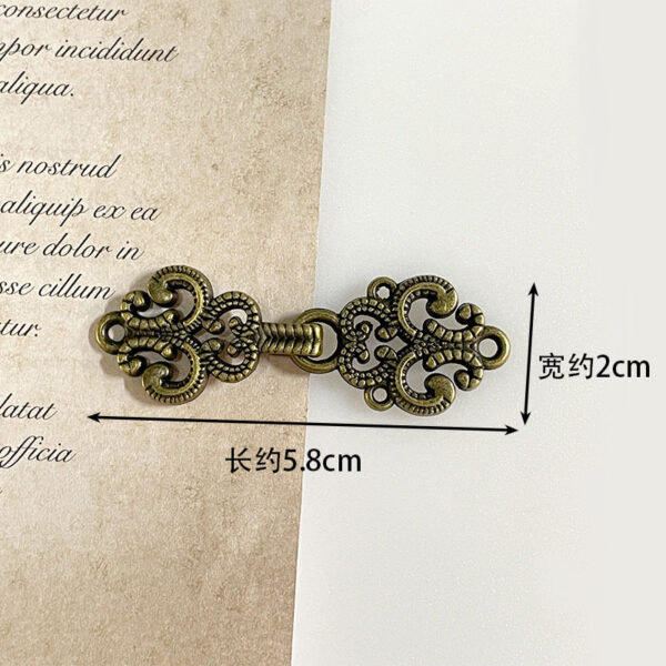 Vintage Chinese Style Metal Frog Buttons for Hanfu 14 Pack(7 Styles) - Image 8