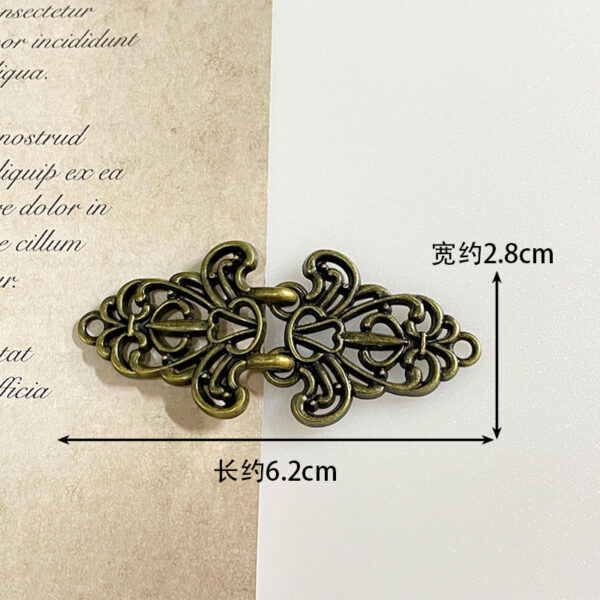 Vintage Chinese Style Metal Frog Buttons for Hanfu 14 Pack(7 Styles) - Image 7
