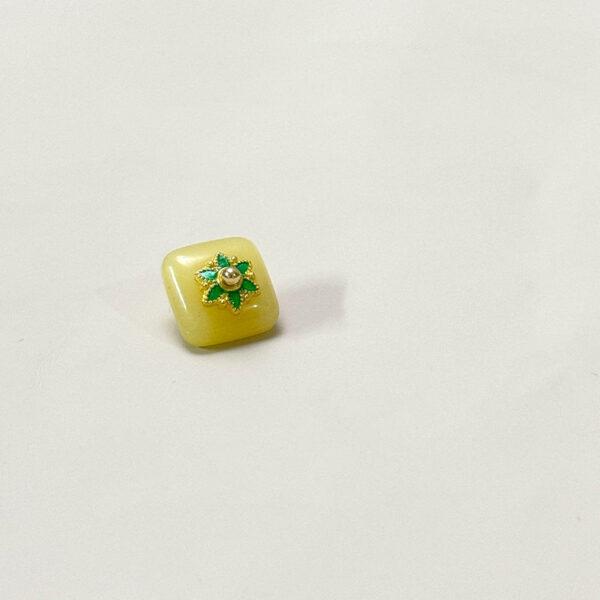 12mm Chinese Style Square Glass Buttons with Flower Base for Tang Suit Hanfu 50pcs - Image 8