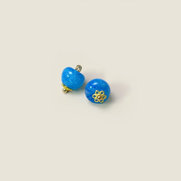 10mm Chinese Style Colorful Glazed Buttons with Metal Shanks 50pcs - Image 5