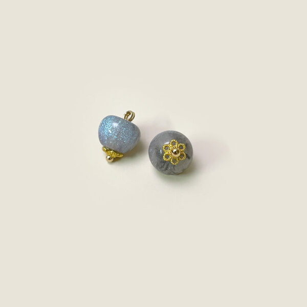 10mm Chinese Style Colorful Glazed Buttons with Metal Shanks 50pcs - Image 6