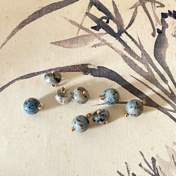 10mm Chinese Vintage Grayish-White Stone Beaded Buttons for Cheongsam 20pcs - Image 2