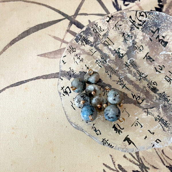 10mm Chinese Vintage Grayish-White Stone Beaded Buttons for Cheongsam 20pcs - Image 3