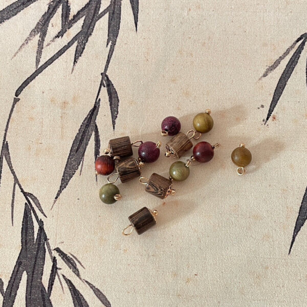 8mm Wooden Buttons Red Sandalwood Beads for Chinese Style Tang Suit Hanfu 50pcs - Image 4