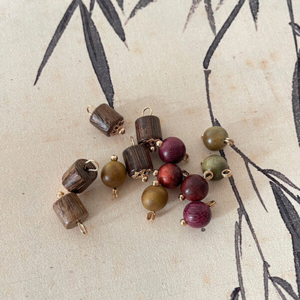 8mm Wooden Buttons Red Sandalwood Beads for Chinese Style Tang Suit Hanfu 50pcs - Image 3