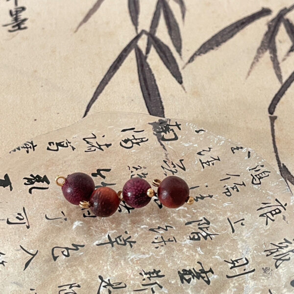 8mm Wooden Buttons Red Sandalwood Beads for Chinese Style Tang Suit Hanfu 50pcs - Image 6