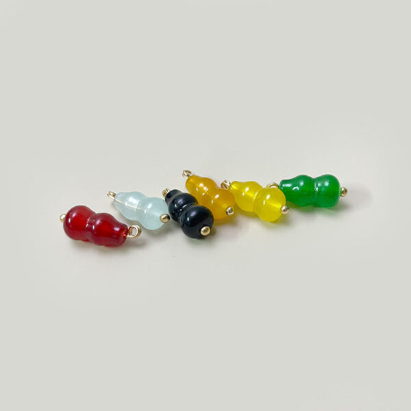8x19mm Chinese Gourd-Shaped Glass Buttons for Tang Suit,Shirts,Cheongsam 50pcs - Image 3
