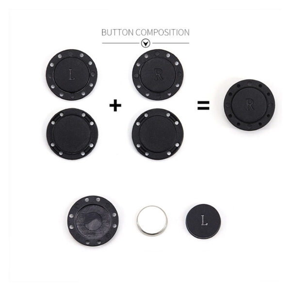 22/26mm Round Colorful Nylon Plastic Magnetic Buttons for Coats Bags Curtains 10pcs - Image 4