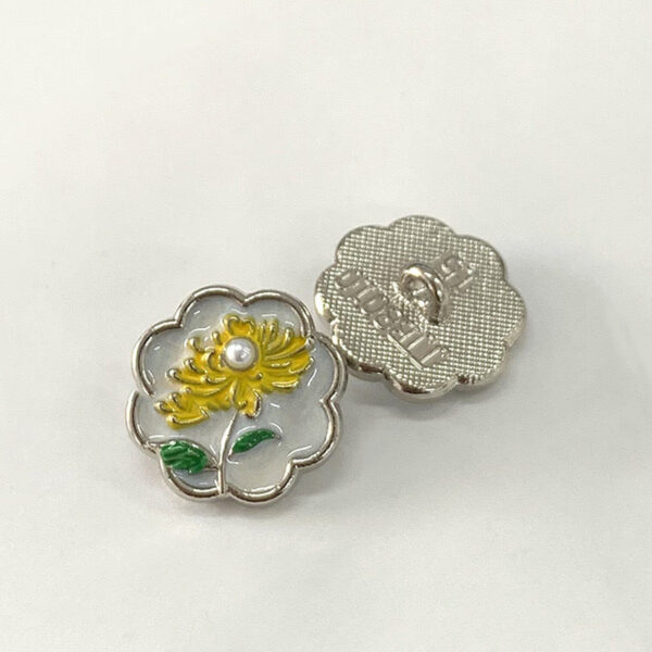 15mm Chinese Vintage Metal Buttons Plum Orchid Bamboo Chrysanthemum 48 Pack(8 Styles) - Image 10