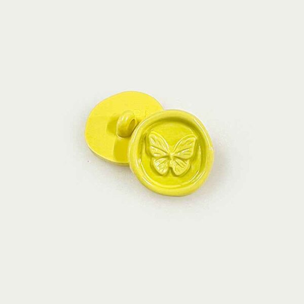 Round Multi-Colored Butterfly Plastic Shank Buttons for Children's Garments 48 Pack