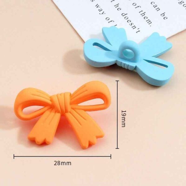 28mm Macaron Bow Plastic Buttons for Children's Apparel Hair Accessories 54 Pack