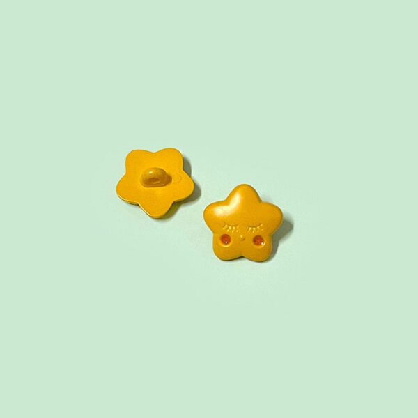 15/18mm Cartoon Colorful Star-Shaped Plastic Shank Buttons for Baby Clothing 60 Pack - Image 3