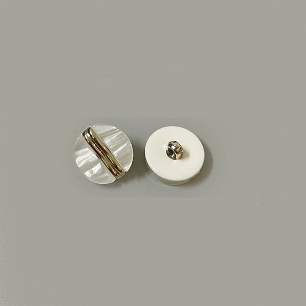 18mm Round Resin Double-Bar Pearlized Shank Buttons for Woolen Coats Knitwear 500pcs - Image 3