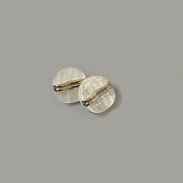 18mm Round Resin Double-Bar Pearlized Shank Buttons for Woolen Coats Knitwear 500pcs - Image 2