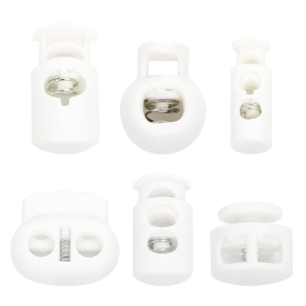 540Pcs Plastic Cord Locks For Drawstrings Double Hole Spring Stopper Fastener Slider Toggles End - Image 4