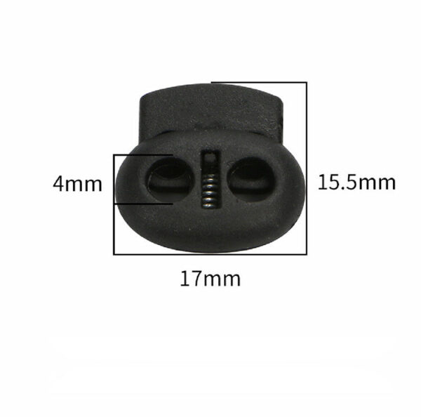 540Pcs Plastic Cord Locks For Drawstrings Double Hole Spring Stopper Fastener Slider Toggles End - Image 9