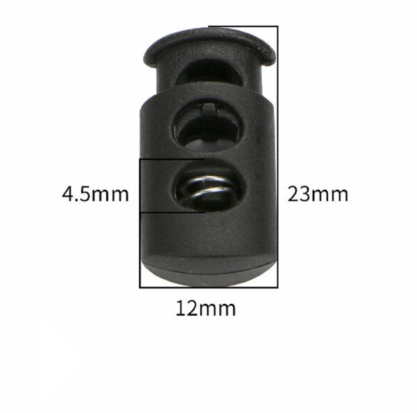 540Pcs Plastic Cord Locks For Drawstrings Double Hole Spring Stopper Fastener Slider Toggles End - Image 10