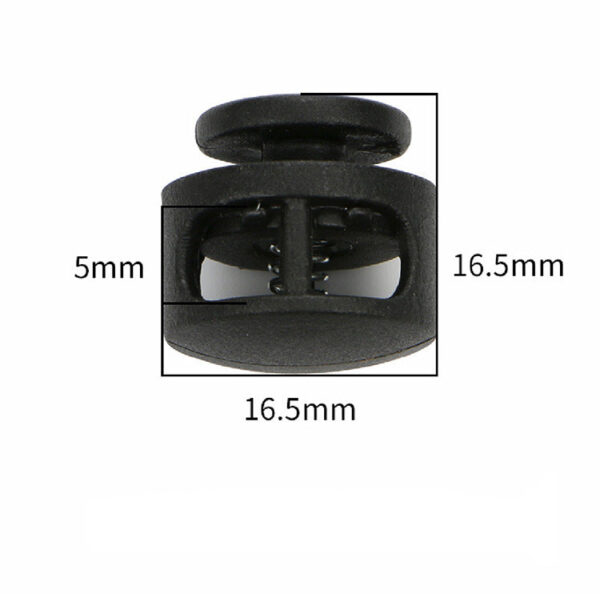 540Pcs Plastic Cord Locks For Drawstrings Double Hole Spring Stopper Fastener Slider Toggles End - Image 7
