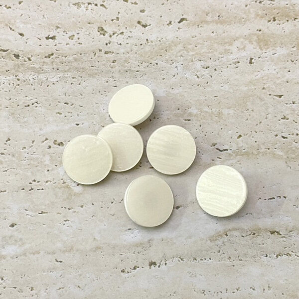 10-18mm Beige Flat Resin Buttons with Metal Shanks for Shirts Cardigans Sweaters - Image 3