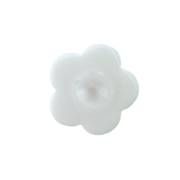 11.5mm Black and White Plum Blossom Buttons with Shanks for Shirts and Dresses 50pcs - Image 4