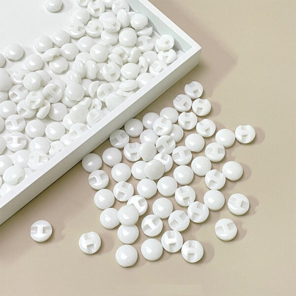 10mm-34mm Black and White Resin Concealed-Hole Bread Buttons for Various Clothing - Image 6
