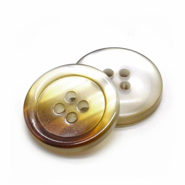 15-25mm Round Gradient Color Four-Hole Pearlized Resin Buttons for Sweaters Coats 40pcs - Image 4